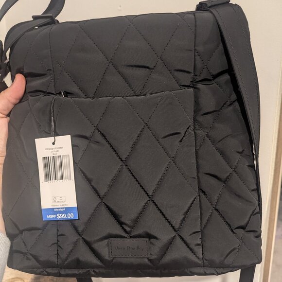 Vera Bradley- Black Ultra Light Hipster Purse with Shoulder Strap-Never Used - Picture 2 of 7